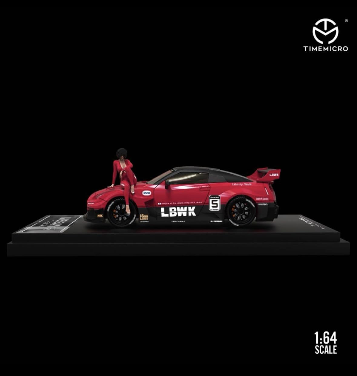 Amazon | 1/64 TM TIMEMICRO LBWK 日産 gtr 3.0 赤黒 フィギュア付き